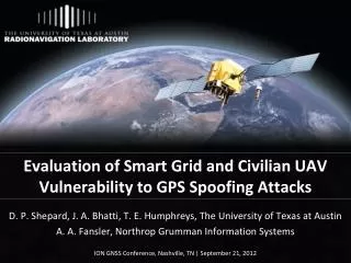 Evaluation of Smart Grid and Civilian UAV Vulnerability to GPS Spoofing Attacks