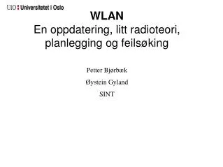 wlan en oppdatering litt radioteori planlegging og feils king