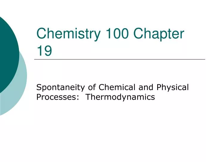 chemistry 100 chapter 19