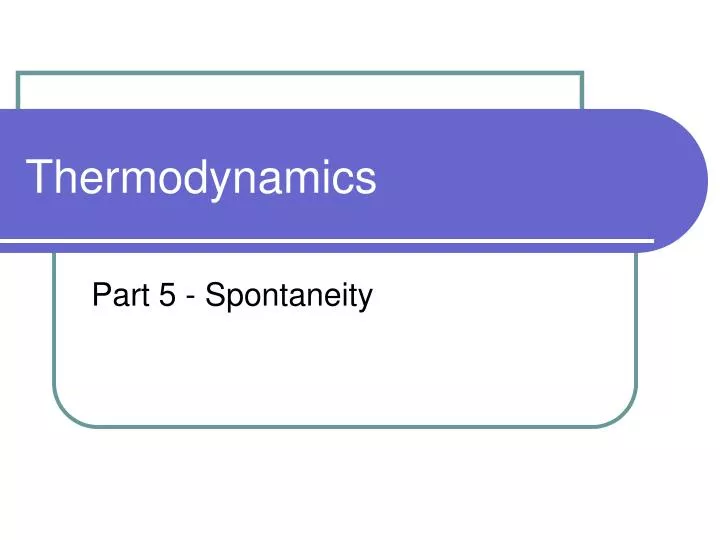 thermodynamics