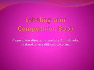 labeling your composition book