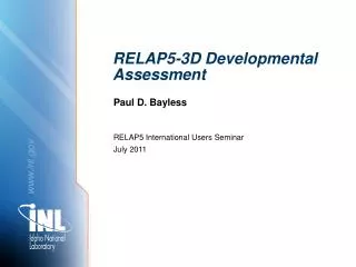 RELAP5-3D Developmental Assessment