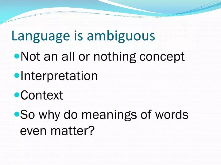 ambiguous definition