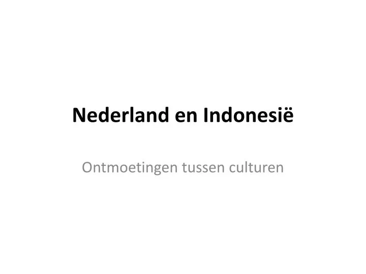 nederland en indonesi