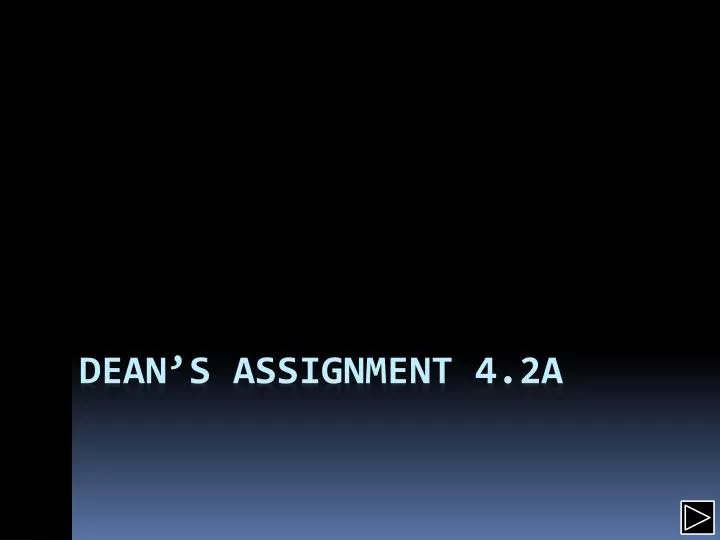 dean s assignment 4 2a