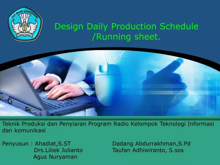 design daily production schedule running sheet