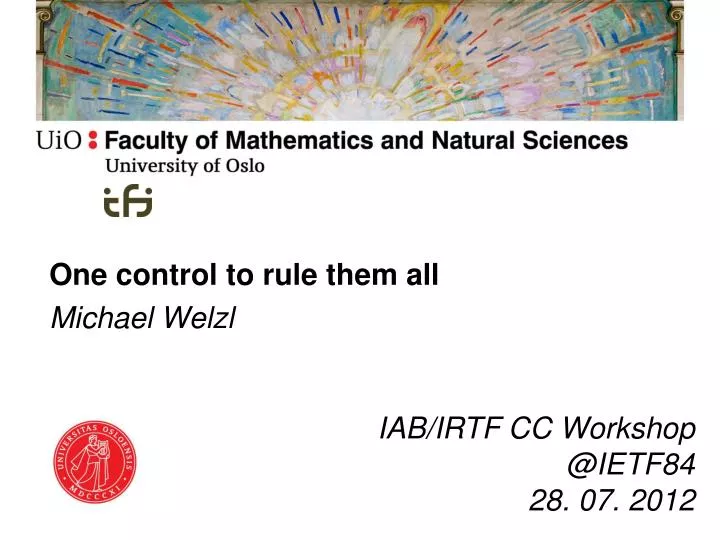 one control to rule them all michael welzl