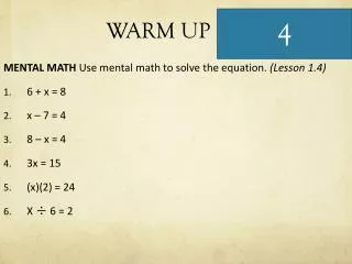 warm up