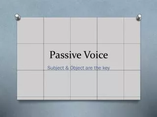 passive voice