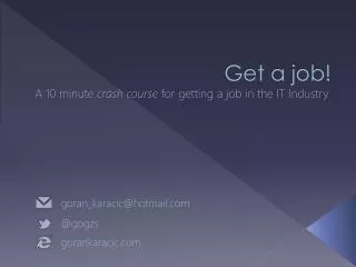 Get a job!