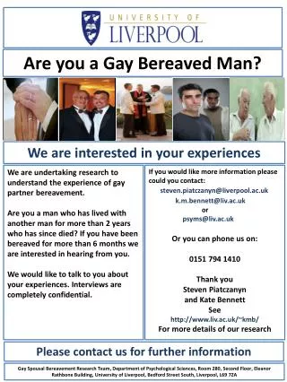 Are you a Gay Bereaved Man?