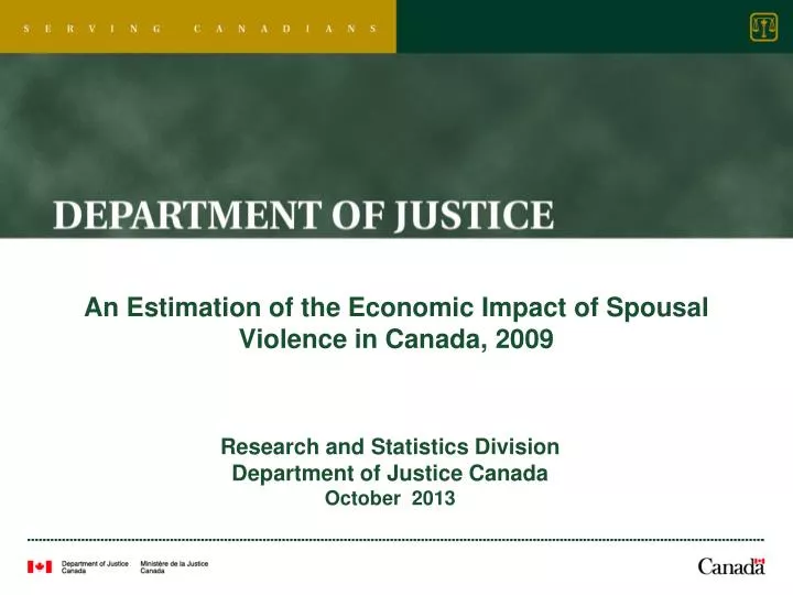 an estimation of the economic impact of spousal violence in canada 2009