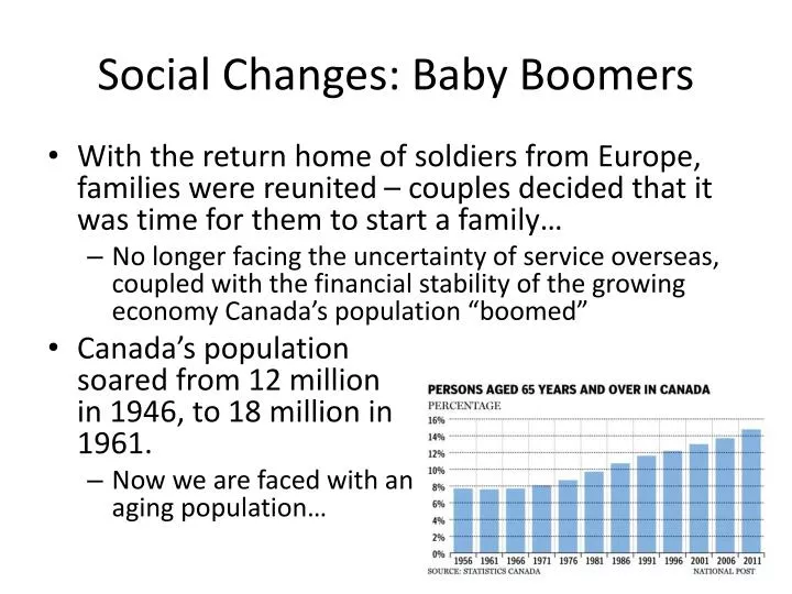 social changes baby boomers