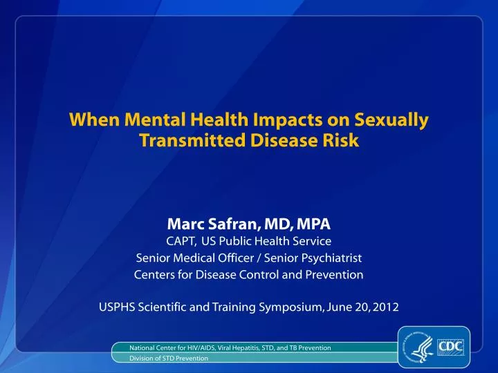 when mental health impacts on sexually transmitted disease risk