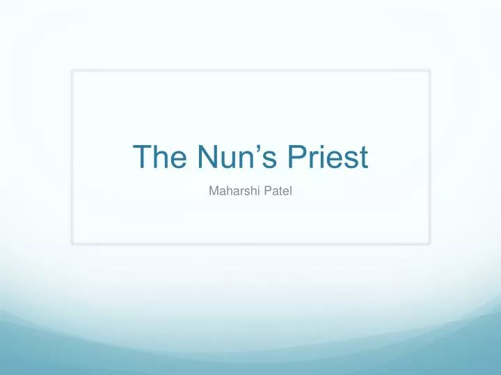the nun s priest