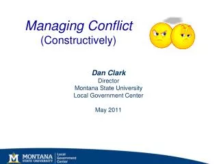 Managing Conflict (Constructively)