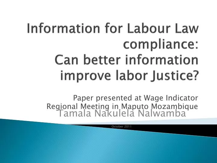 information for labour law compliance can better information improve labor justice