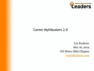 Career Mythbusters 2.0