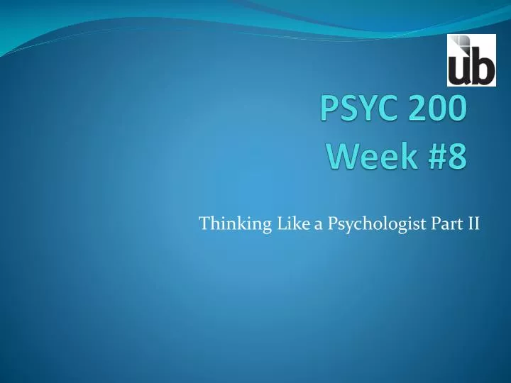 psyc 200 week 8