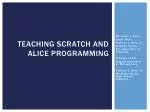 PPT - Scratch Programming PowerPoint Presentation, free download - ID ...