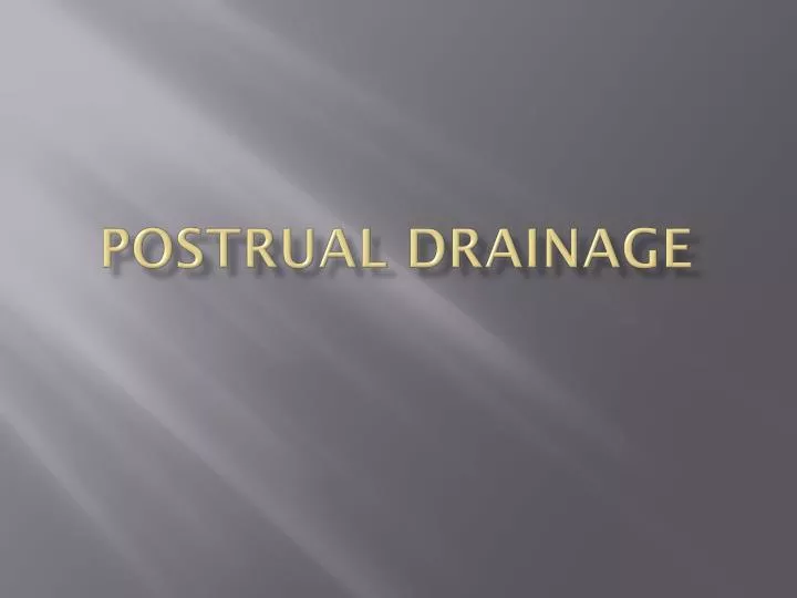 postrual drainage