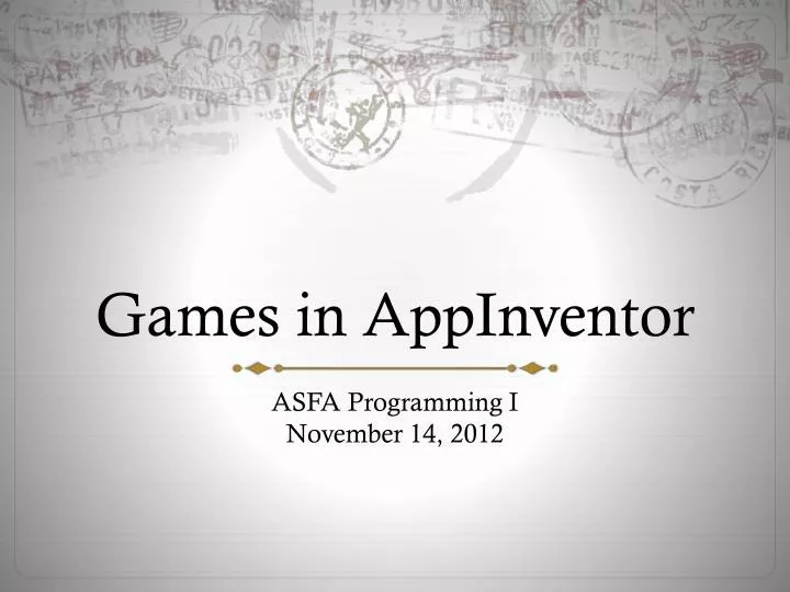 games in appinventor