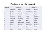 Partners for this week - slide 1