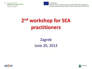 2 nd workshop for SEA practitioners