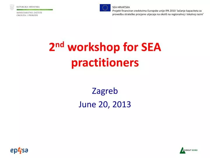 2 nd workshop for sea practitioners