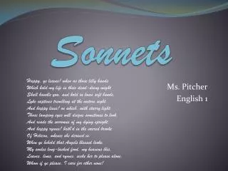 Sonnets