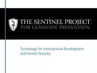 Technology for International Development and Human Security