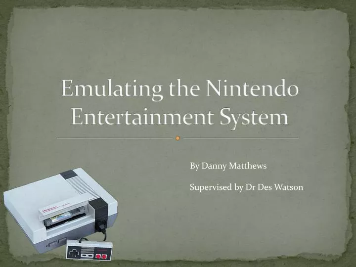 emulating the nintendo entertainment system