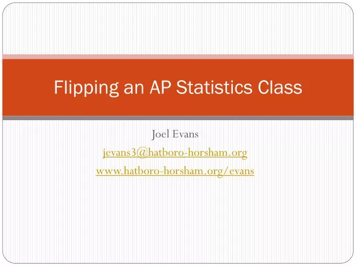 flipping an ap statistics class