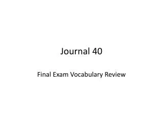 Journal 40