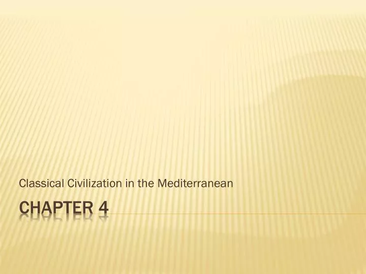 classical civilization in the mediterranean