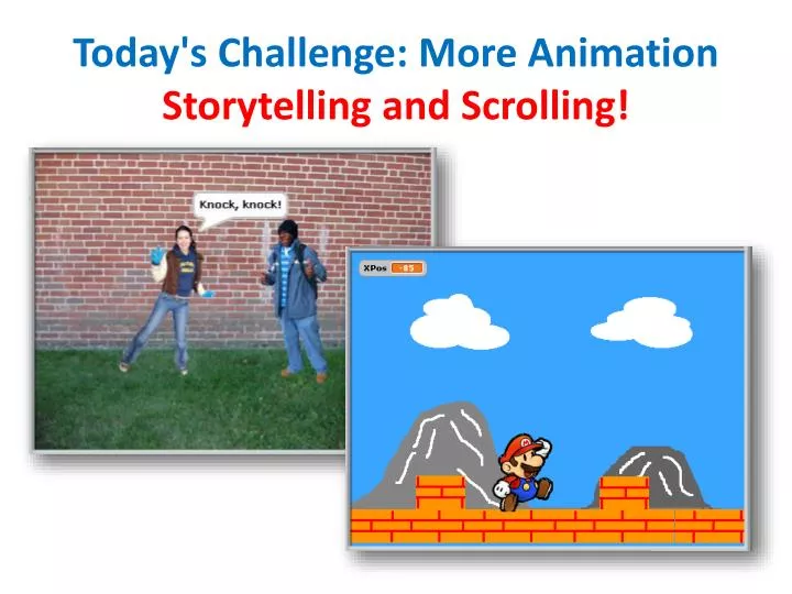 today s challenge more animation storytelling and scrolling