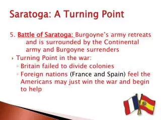 Saratoga: A Turning Point
