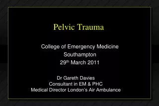 Pelvic Trauma