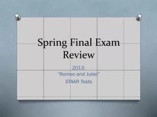 spring final exam review