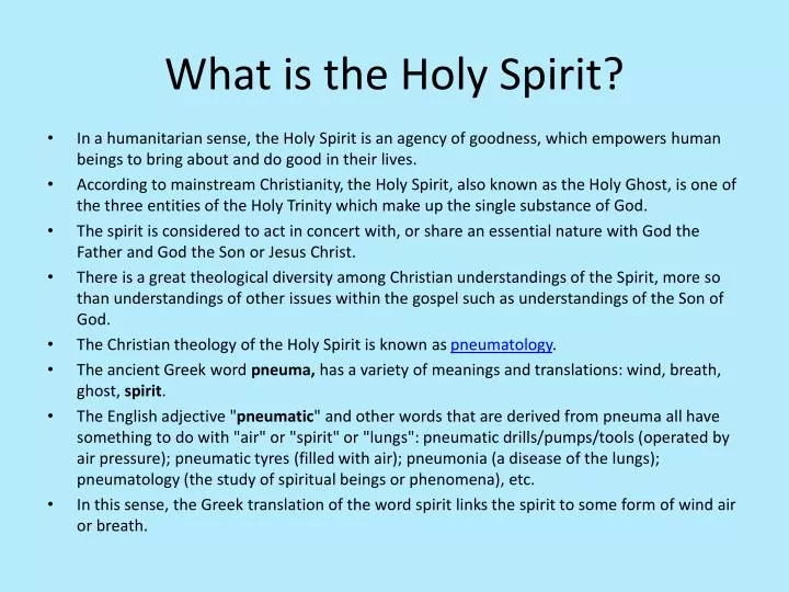 what is the holy spirit