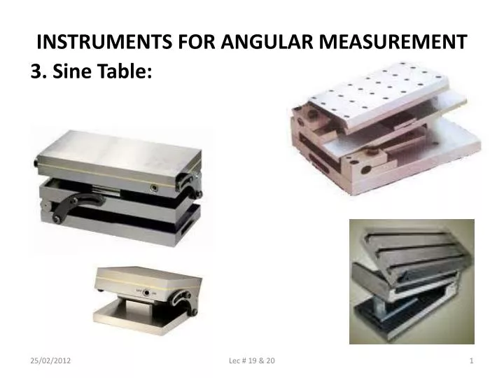 instruments for angular measurement