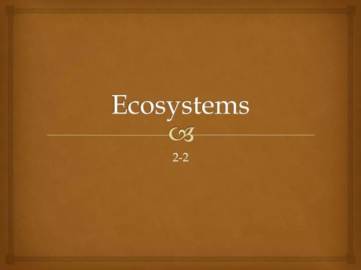 ecosystems