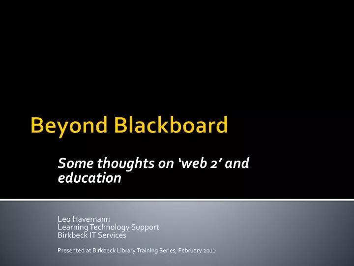 beyond blackboard