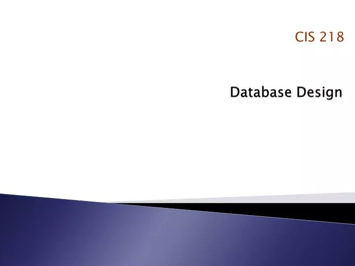 database design presentation