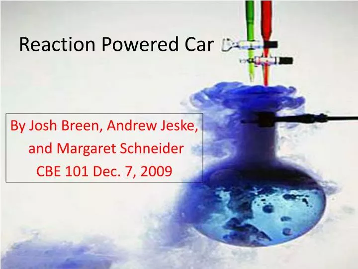 reaction powered car