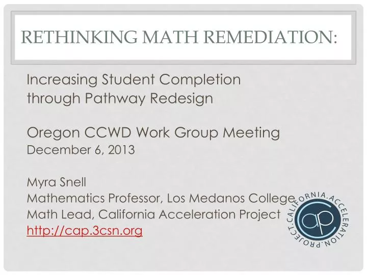 rethinking math remediation