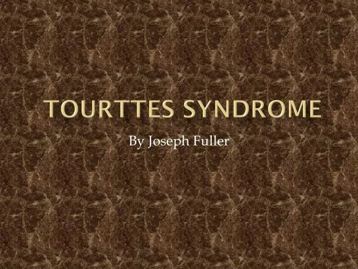 tourttes syndrome