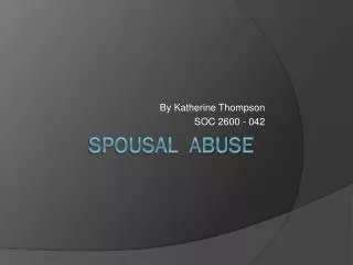 Spousal Abuse