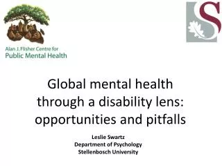 Global mental health through a disability lens: opportunities and pitfalls