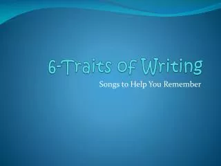 6-Traits of Writing